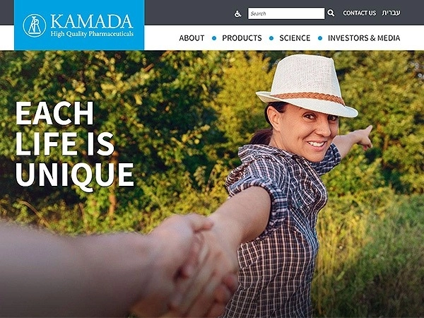 Kamada Pharmaceuticals - Website Design & Development